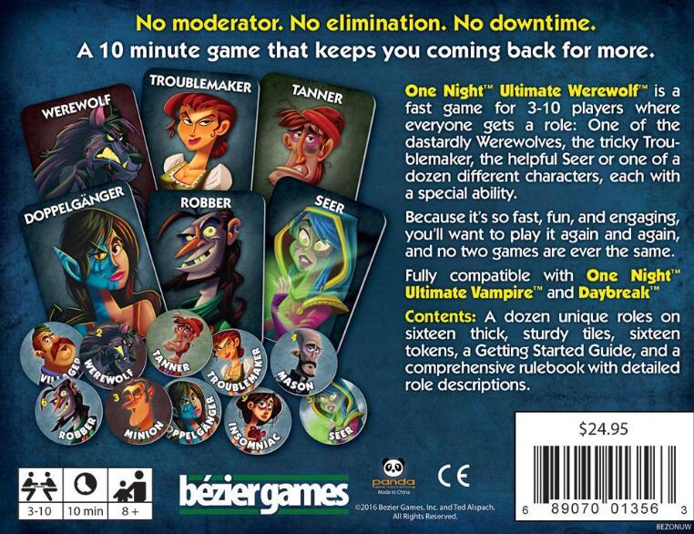 One Night Ultimate Werewolf - Board Games Master Australia | KIds | Familiy | Adults | Party | Online | Strategy Games | New Release