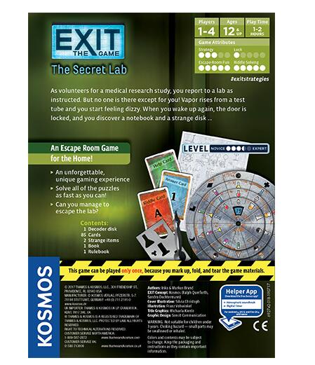 Exit the Game the Secret Lab - Board Games Master Australia | KIds | Familiy | Adults | Party | Online | Strategy Games | New Release