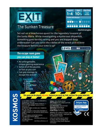 Exit the Game the Sunken Treasure - Board Games Master Australia | KIds | Familiy | Adults | Party | Online | Strategy Games | New Release