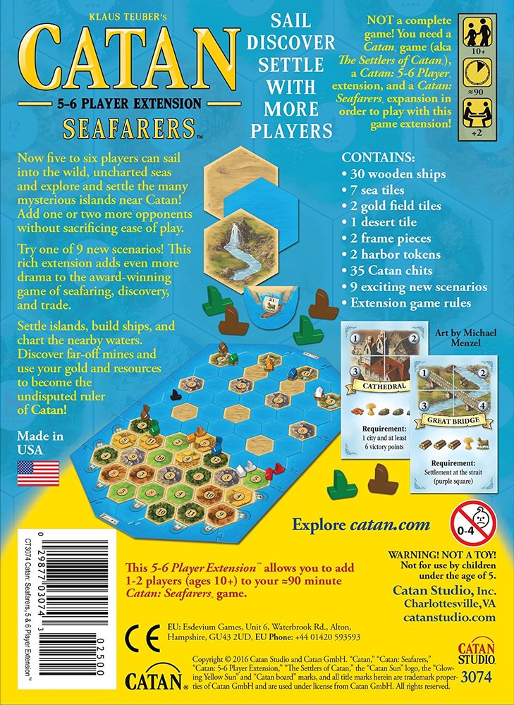 Catan Seafarers 5-6 Player Extension 5th Edition - Board Games Master Australia | KIds | Familiy | Adults | Party | Online | Strategy Games | New Release